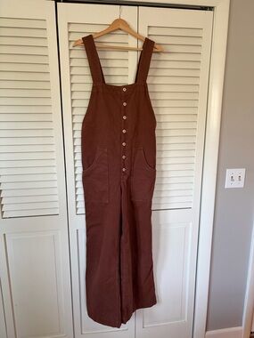 We The Free Rust Brown Button-Front Women's Overalls